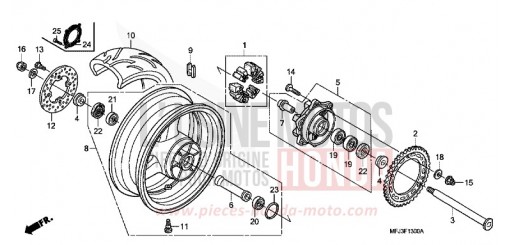 RUOTA POSTERIORE CBR600RAA di 2010
